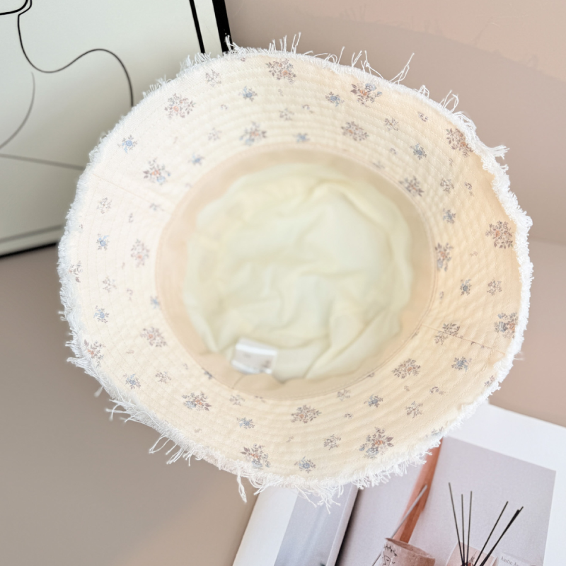 Simple Series Sweet Flower Cotton Women's Bucket Hats Picture3