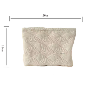 Simple Series Daily Solid Color Oceanic Style Shell Canvas Women's Makeup Bags h5 Picture2