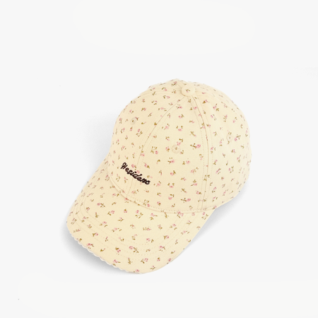 Simple Series Sweet Flower Letter Cotton Baseball Cap