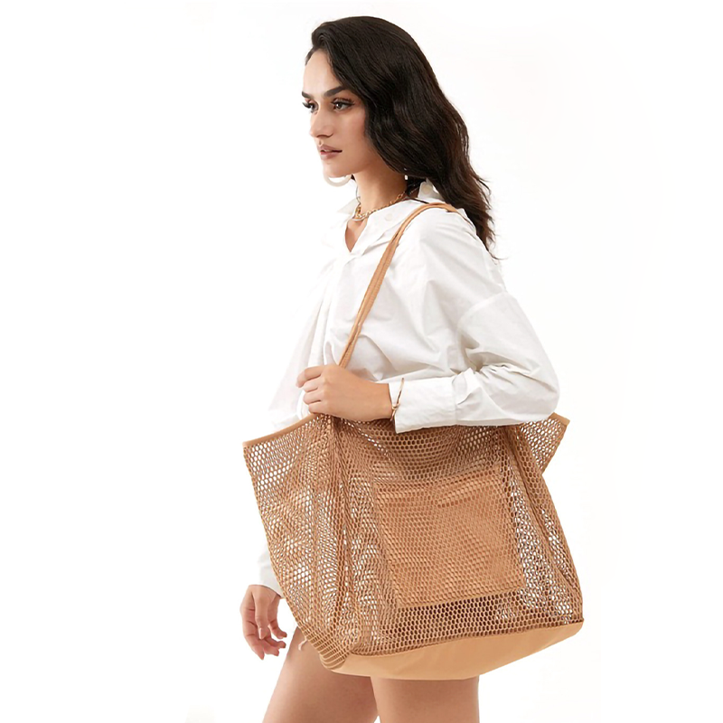 Vacation Style Woven Solid Color Woven Women's Tote Bag h5Picture3