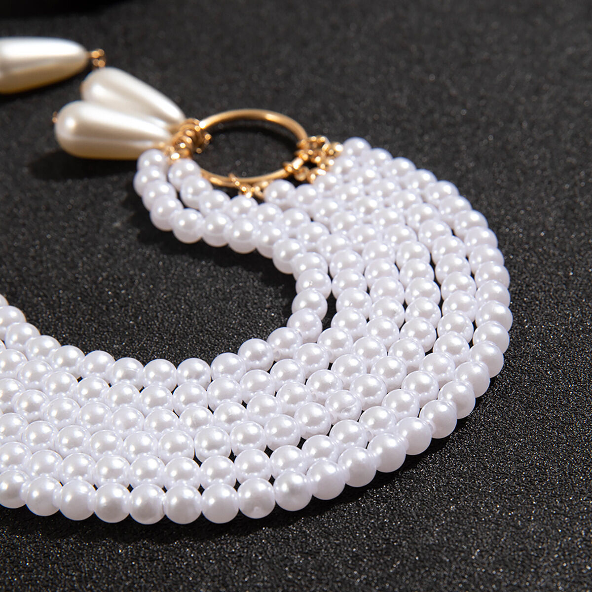 Romantic Series Retro Bow Knot Key Tassel Beads Imitation Pearl Waist Chains Picture5
