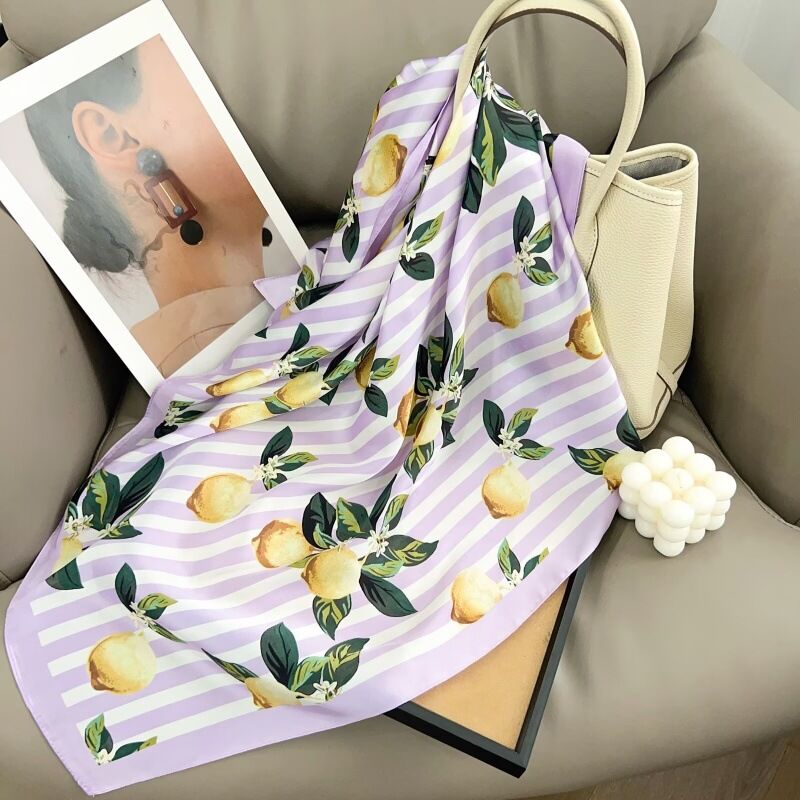 Simple Series Daily Fruit Stripe Polyester Summer Scarves h5 Picture4