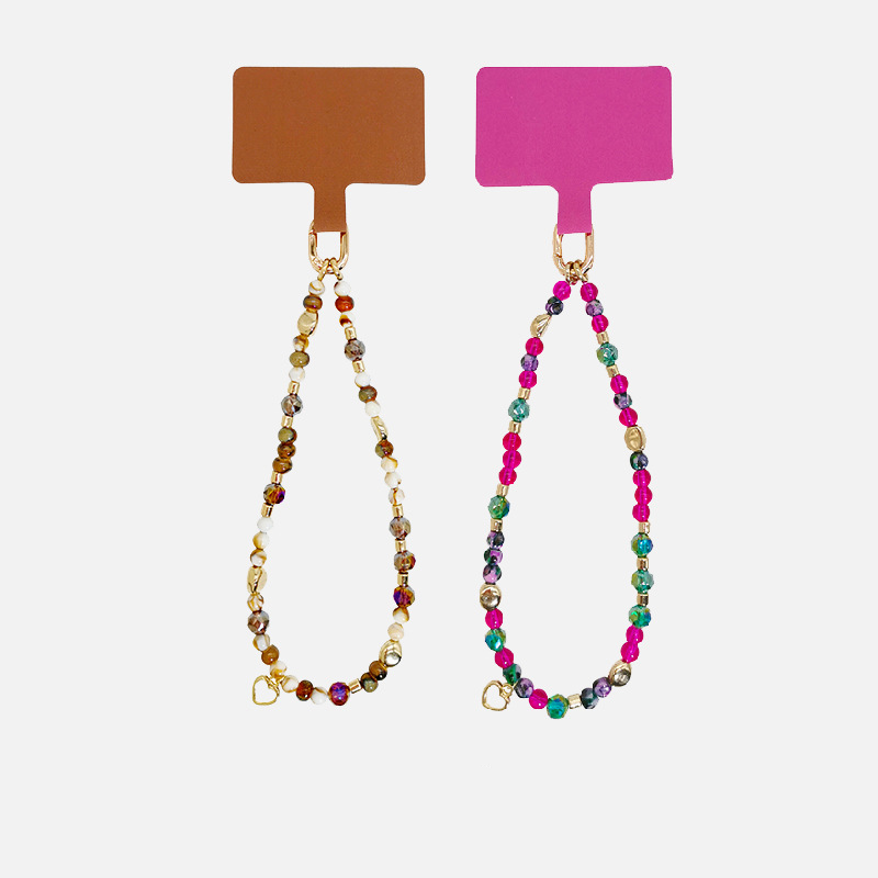 Simple Series Daily Heart Glass Phone Chain