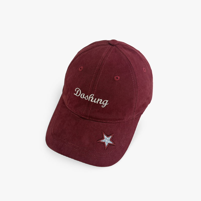 Simple Series Casual Letter Star Cotton Baseball Cap