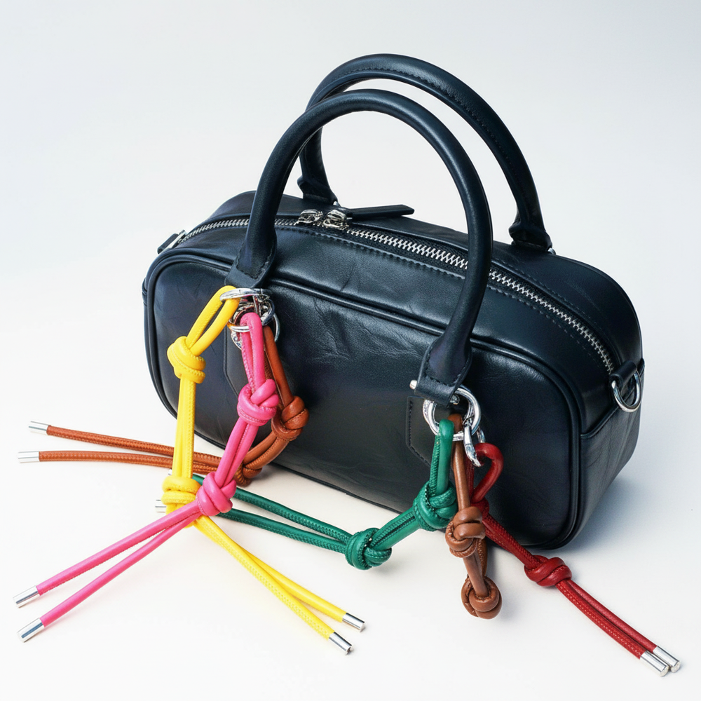 Simple Series Daily Solid Color Twist Pu Bag Charms h5Picture4