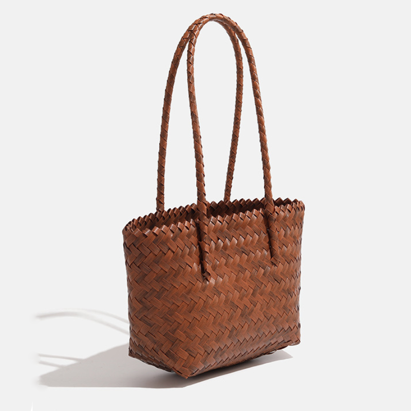 Vacation Style Woven Solid Color Woven Women's Tote Bag h5Picture2