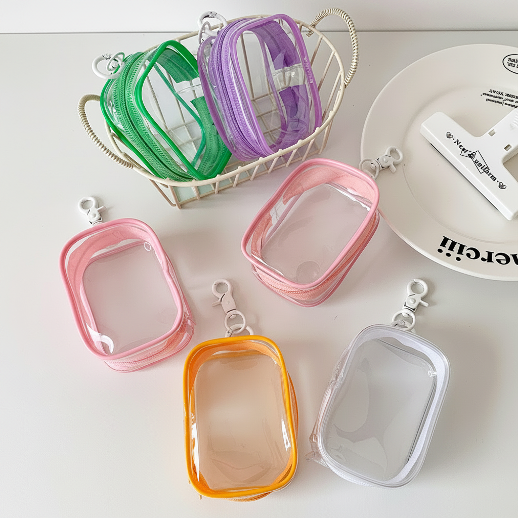 Simple Series Dagelijkse Effen Kleur PVC Make-uptassen