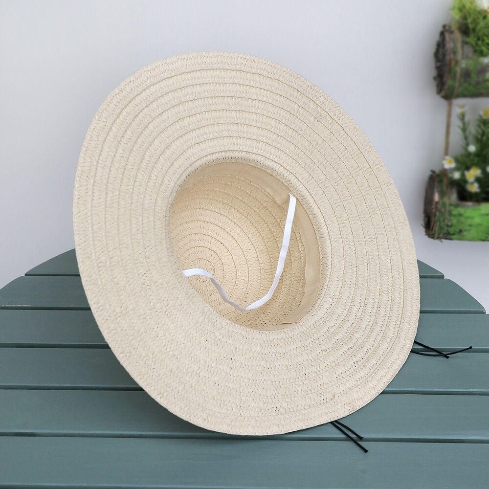 Simple Series Vacation Bow Knot Solid Color Raffia Women's Straw Hats h5Picture5