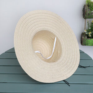 Simple Series Vacation Bow Knot Solid Color Raffia Women's Straw Hats h5 Picture5