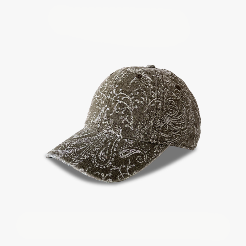 Ethnic Series Retro Solid Color Paisley Pattern Cotton Baseball Cap h5 Picture2