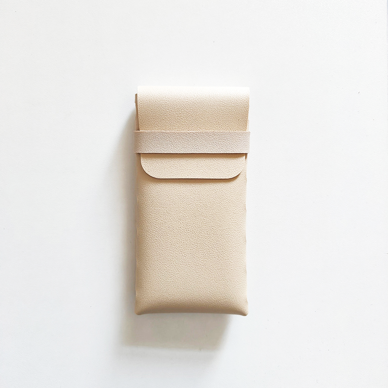 Simple Series Daily Solid Color Pu Sunglasses Storage Bags