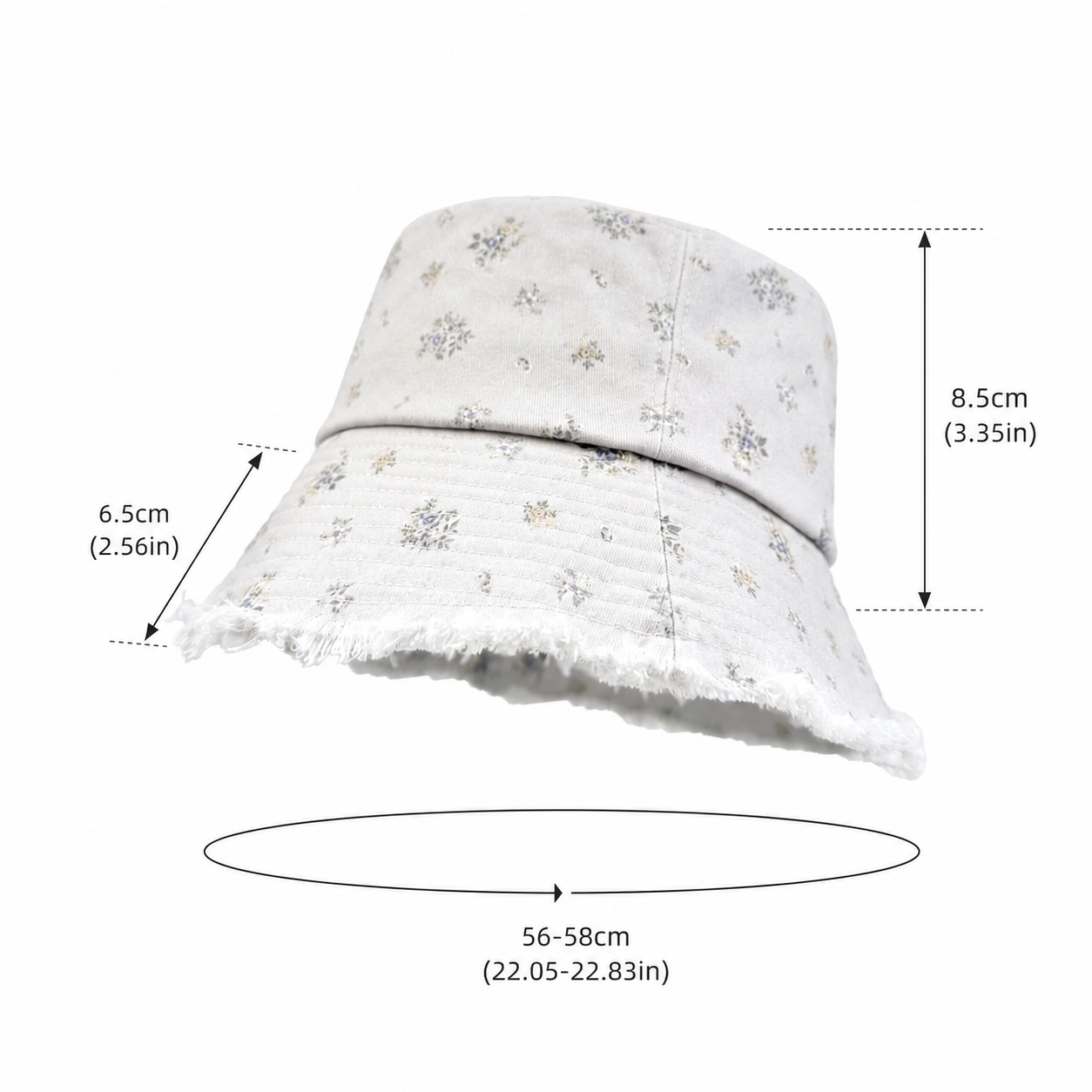 Simple Series Sweet Flower Cotton Women's Bucket Hats Picture4