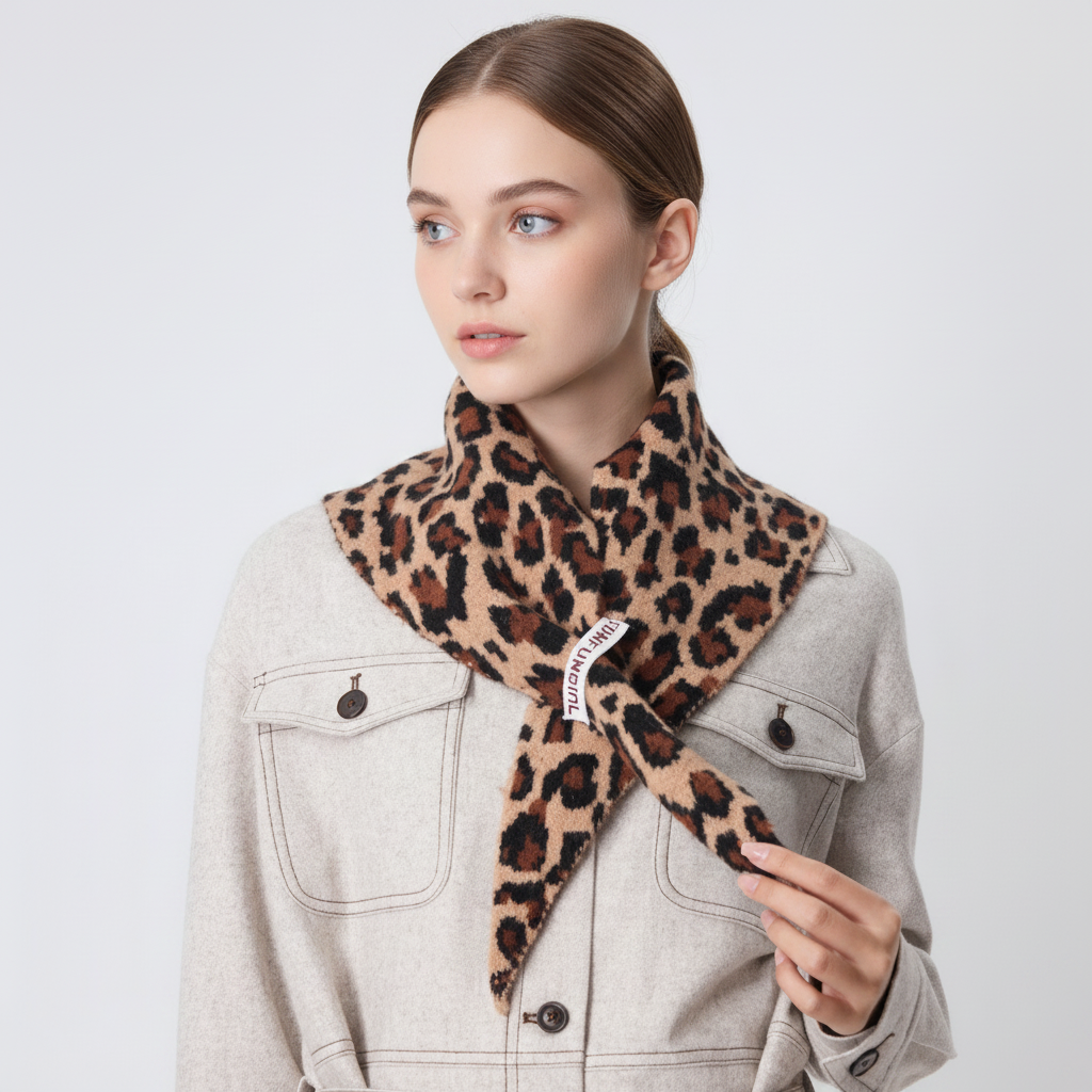 Simple Series Classic Leopard Print Mixed Color  Women's Winter Scarves 2