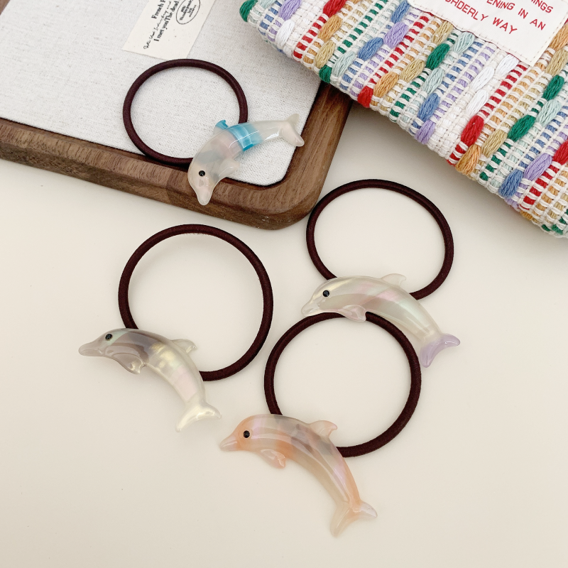 Simple Series Daily Oceanic Style Fish Gradient Color Acetate Hair Ties