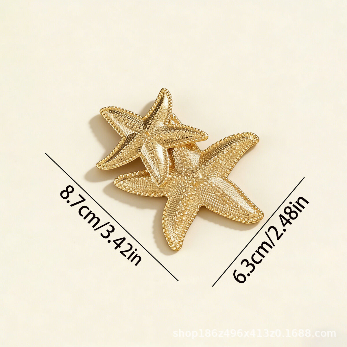 Simple Series Daily Oceanic Style Starfish Iron Brooches h5 