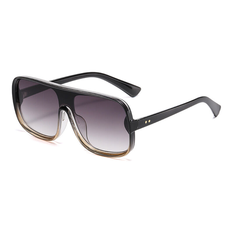 Simple Series Casual Solid Color Gradient Color Unisex Sunglasses