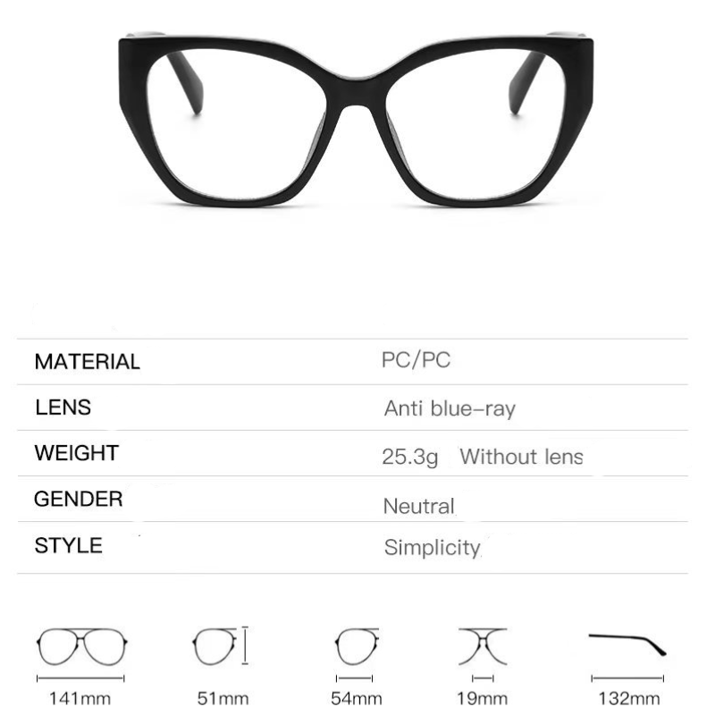 Simple Series Daily Solid Color Leopard Print Mixed Color Optical Glasses Picture2