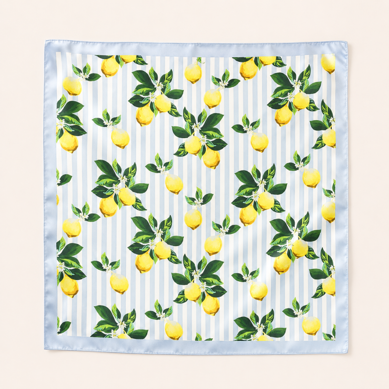 Simple Series Daily Fruit Stripe Polyester Summer Scarves h5 Picture2