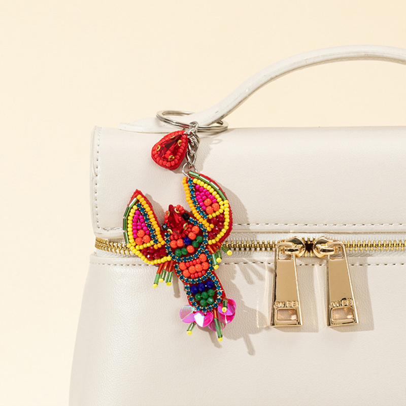 Ethnic Series Bohemian Animal Cartoon Beads Plastic Keychain 2