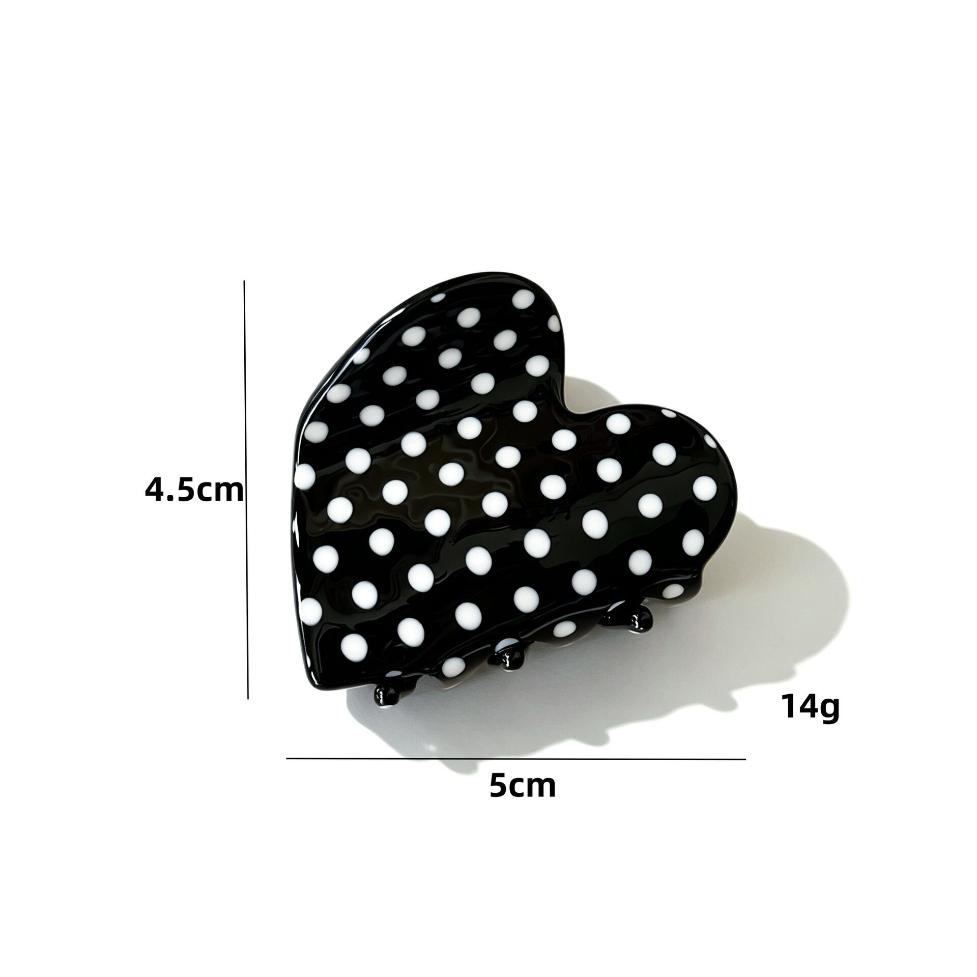 Simple Series Retro Polka Dots Acetate Hair Claws h5