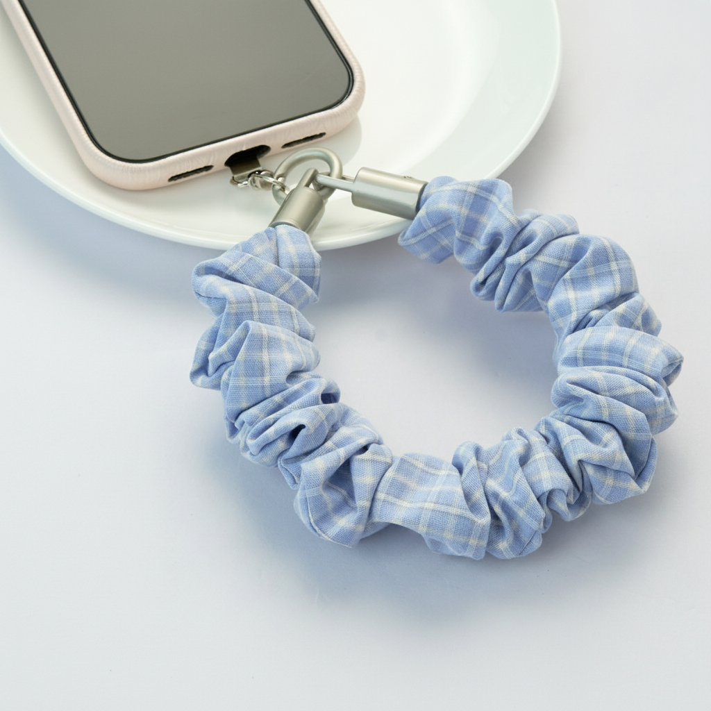 Simple Series Daily Stripe Plaid Mixed Color Fabric Phone Chain Picture3