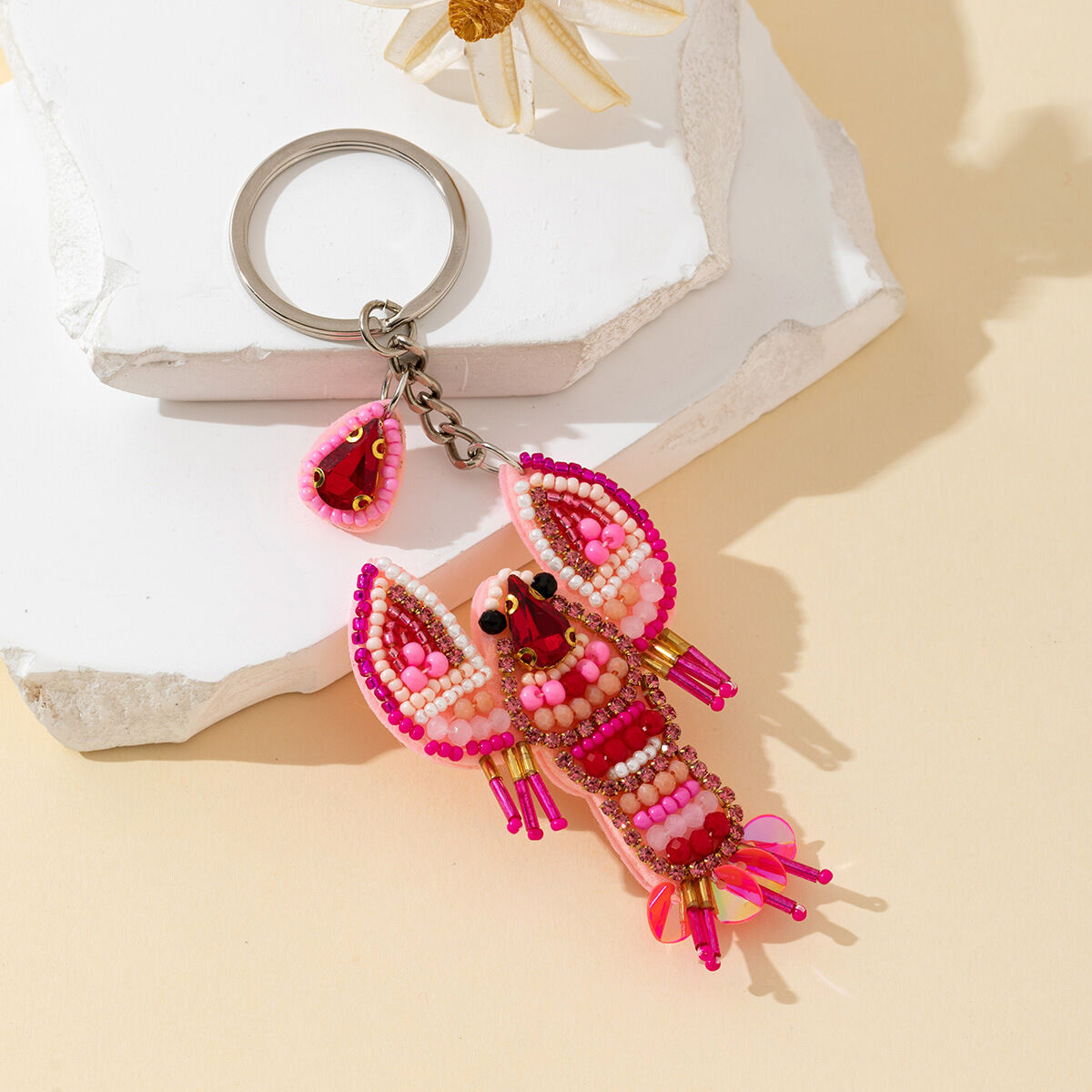 Ethnic Series Bohemian Animal Cartoon Beads Plastic Keychain