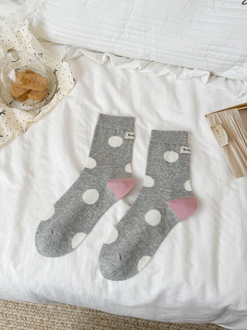 High Bounce Basic Polka Dots Mid-Calf Socks h5 Bild2