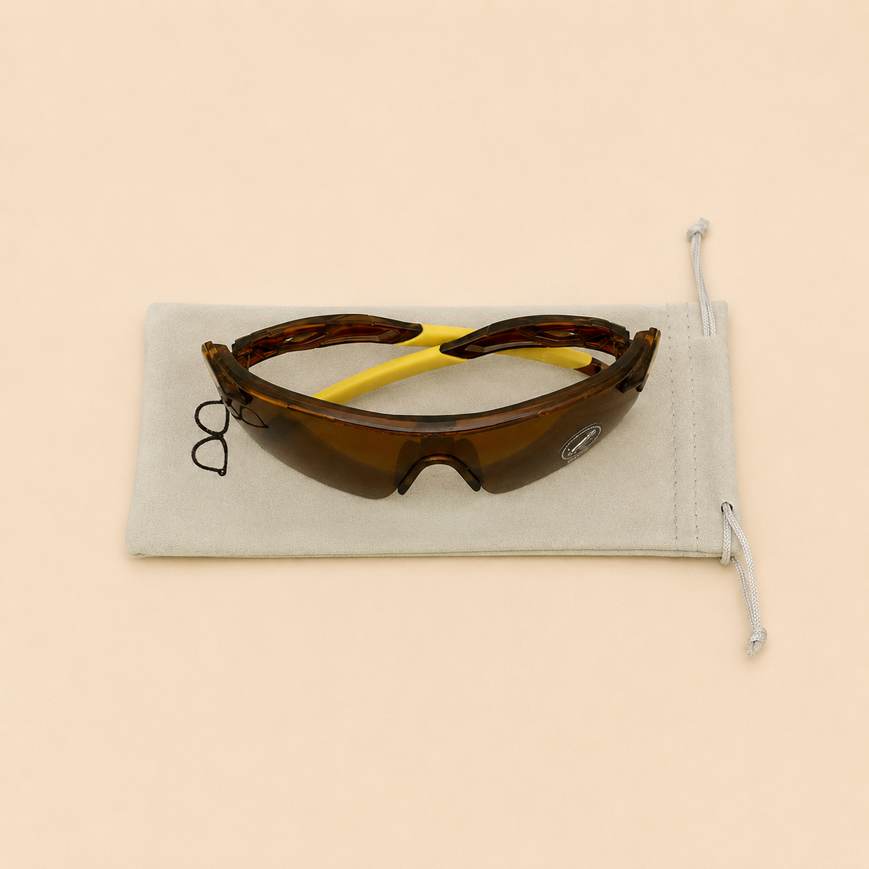 Simple Series Daily Solid Color Suede Sunglasses Storage Bags Picture3