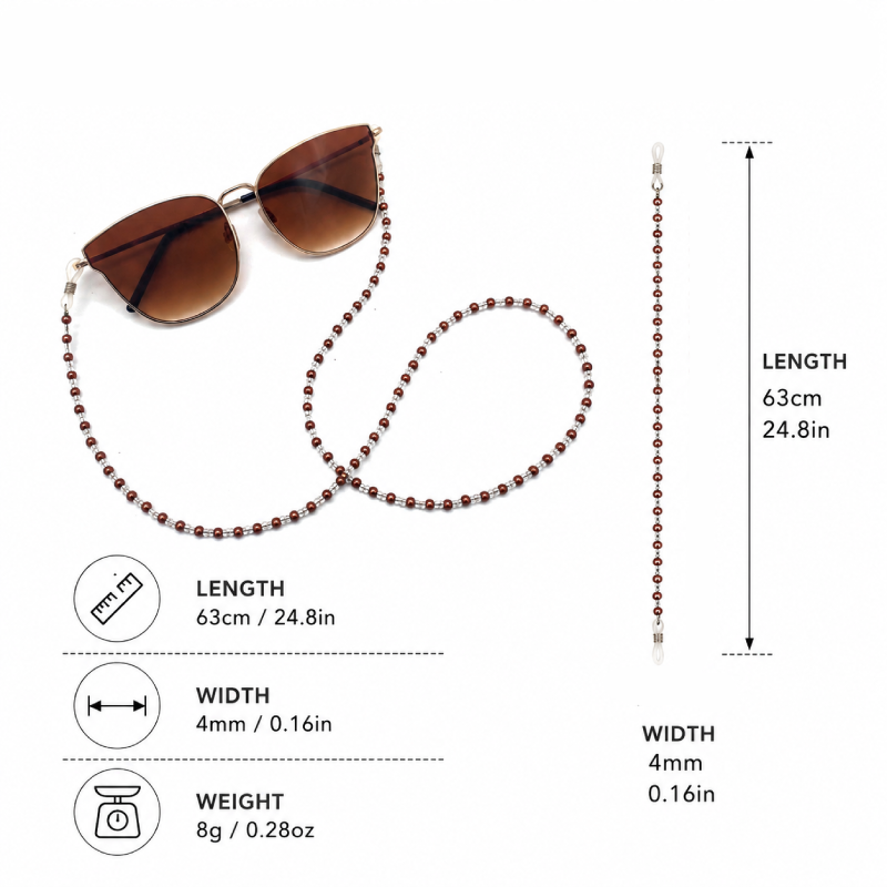 Simple Series Daily Beads Mixed Color Sunglasses Chains Picture4