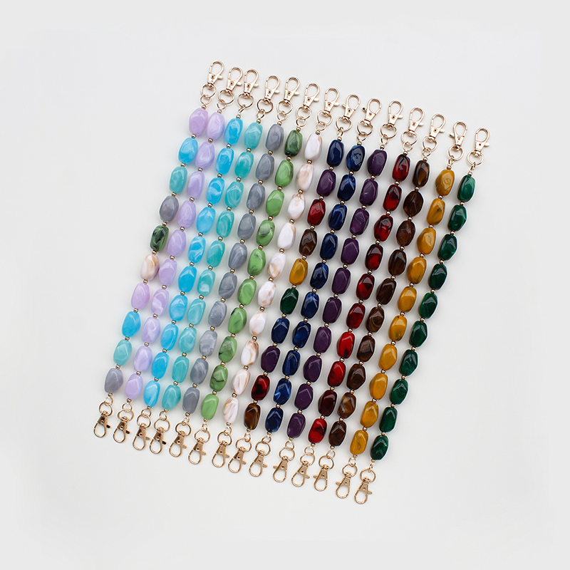Simple Series Simple Beads Geometric Shape Acrylic Phone Chain
