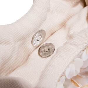 Casual Style Woven Sequin Solid Color Woven Shell Sea Shells Women's Round Bag h5 Picture6