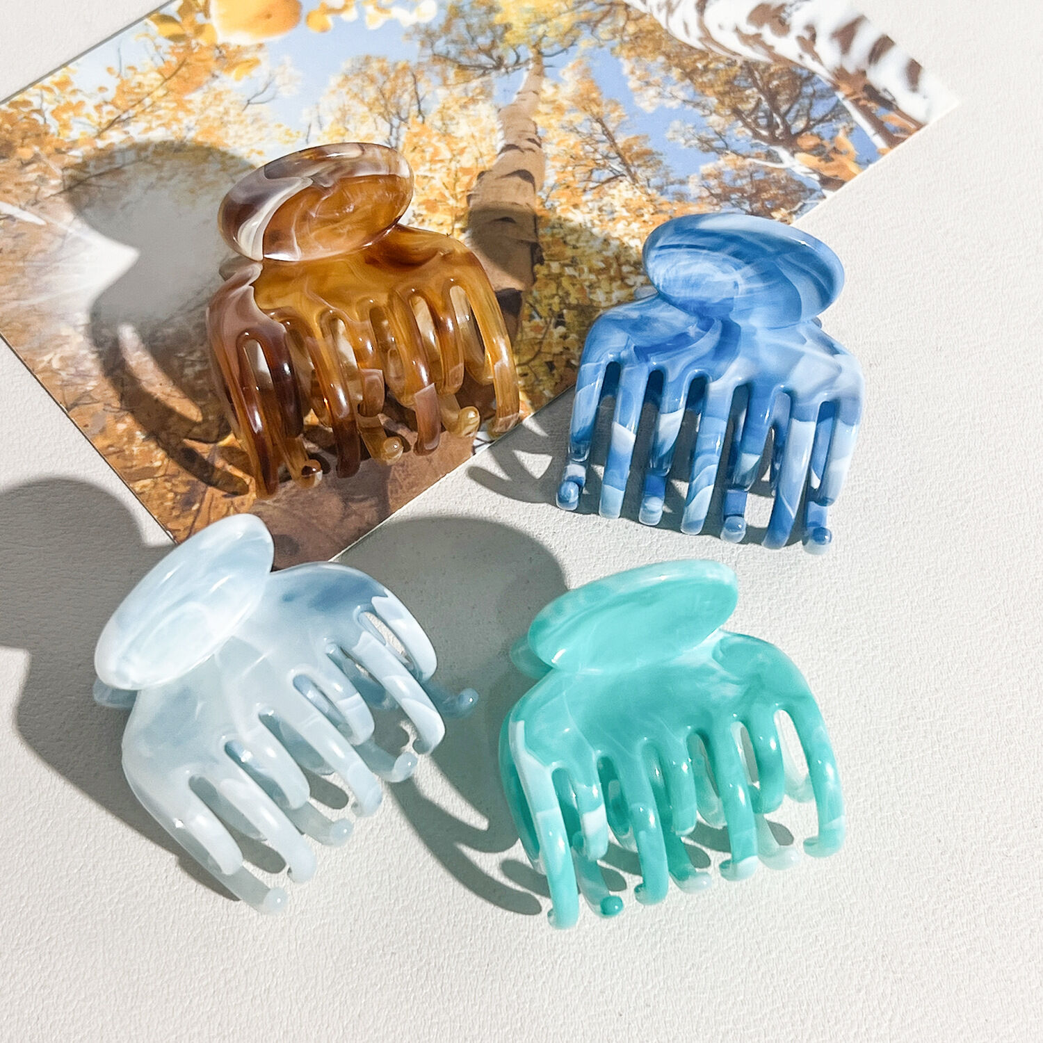 Serie semplice, colore sfumato giornaliero, artigli per capelli in plastica 2