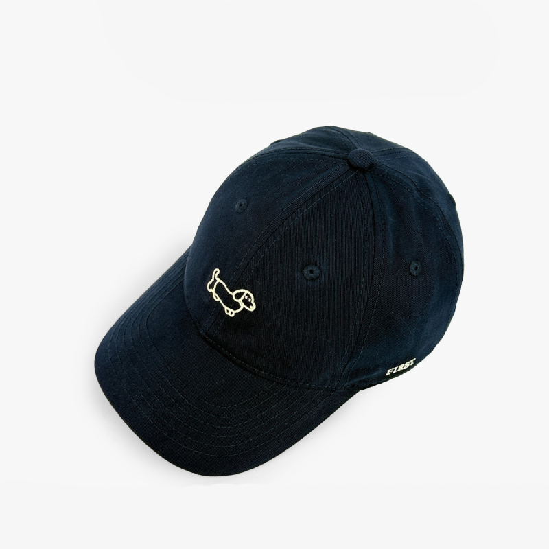 Simple Series Sweet Dachshund Solid Color Cotton Baseball Cap
