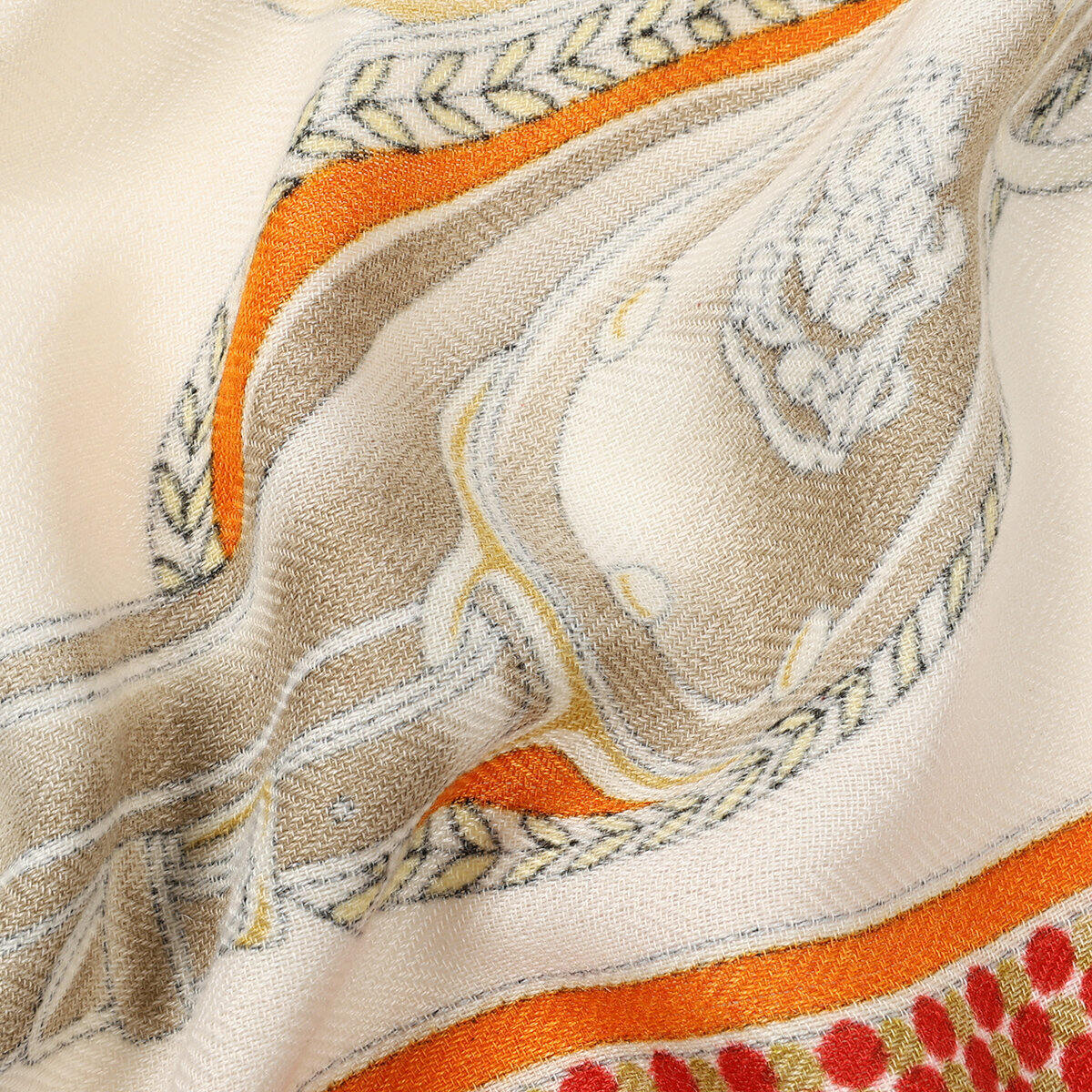 Romantic Series Orange Elegant Cartoon Polyester Women's Summer Scarves h5 Picture3