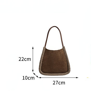 1 Piece Simple Casual Solid Color Furry Women's Tote Bags h5 Picture5