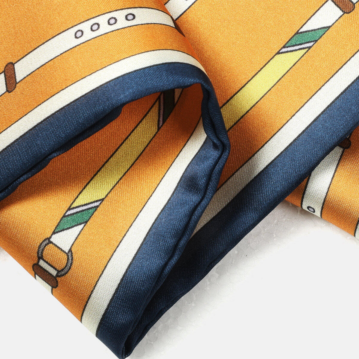 Romantic Series Orange  Elegant Flower  Polka Dots Plant Women's Summer Scarves Picture6