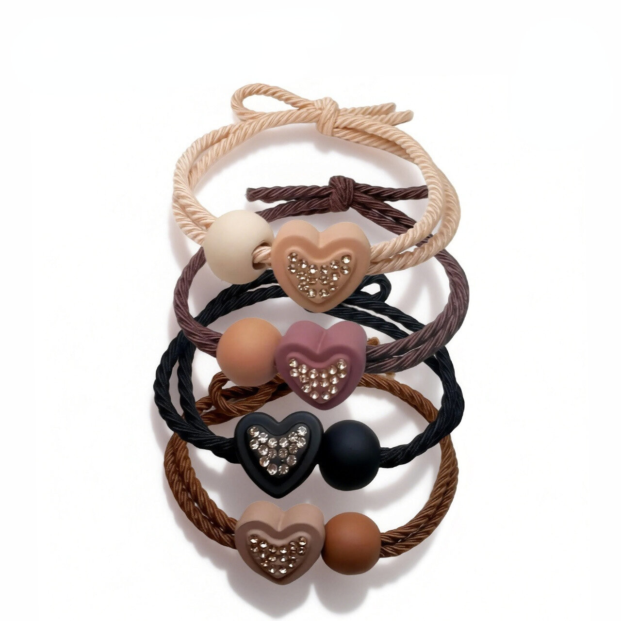 Luxurious Series Daily Heart High Elasticity Women's Hair Ties