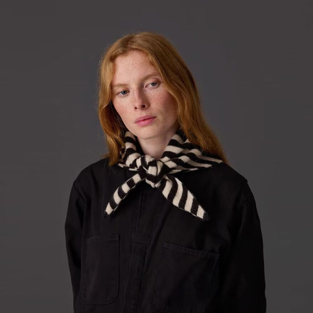Simple Series Casual Stripe Wool Women's Winter Scarves