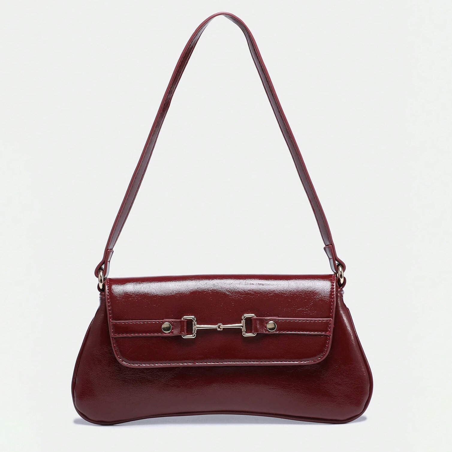 Simple Series Elegant Solid Color Pu Women's Shoulder Bags