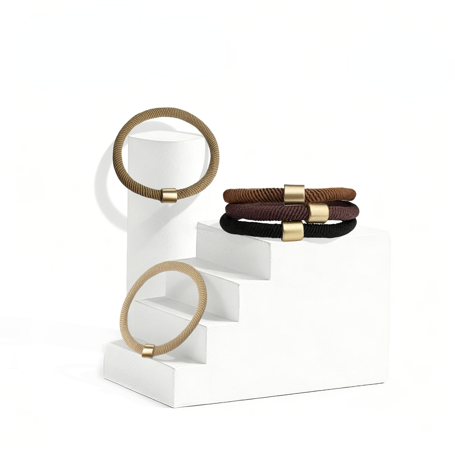 Simple Series Daily Solid Color High Elasticity  Women's Hair Ties