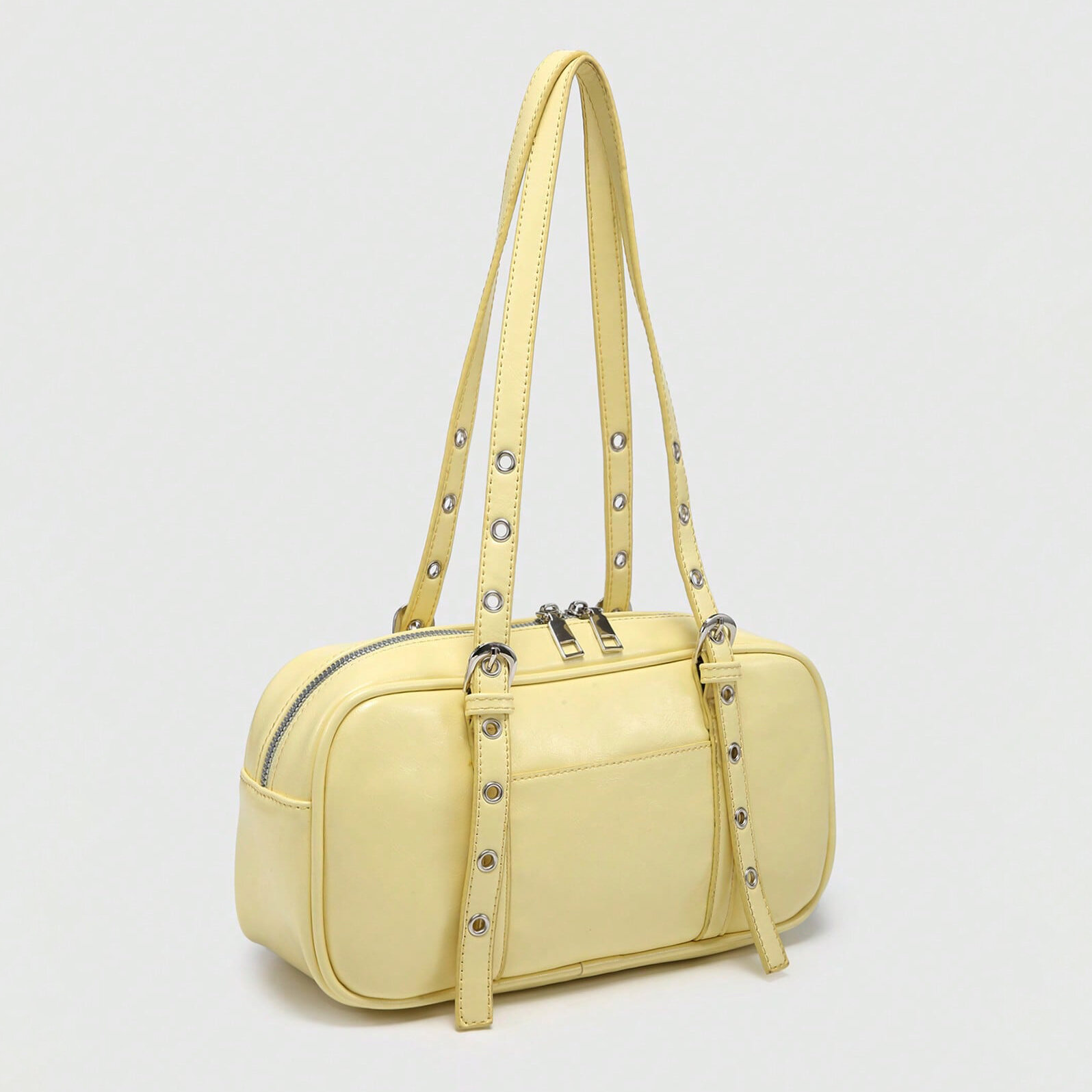 Simple Series Sweet Solid Color Pu Women's Shoulder Bags h5Picture2