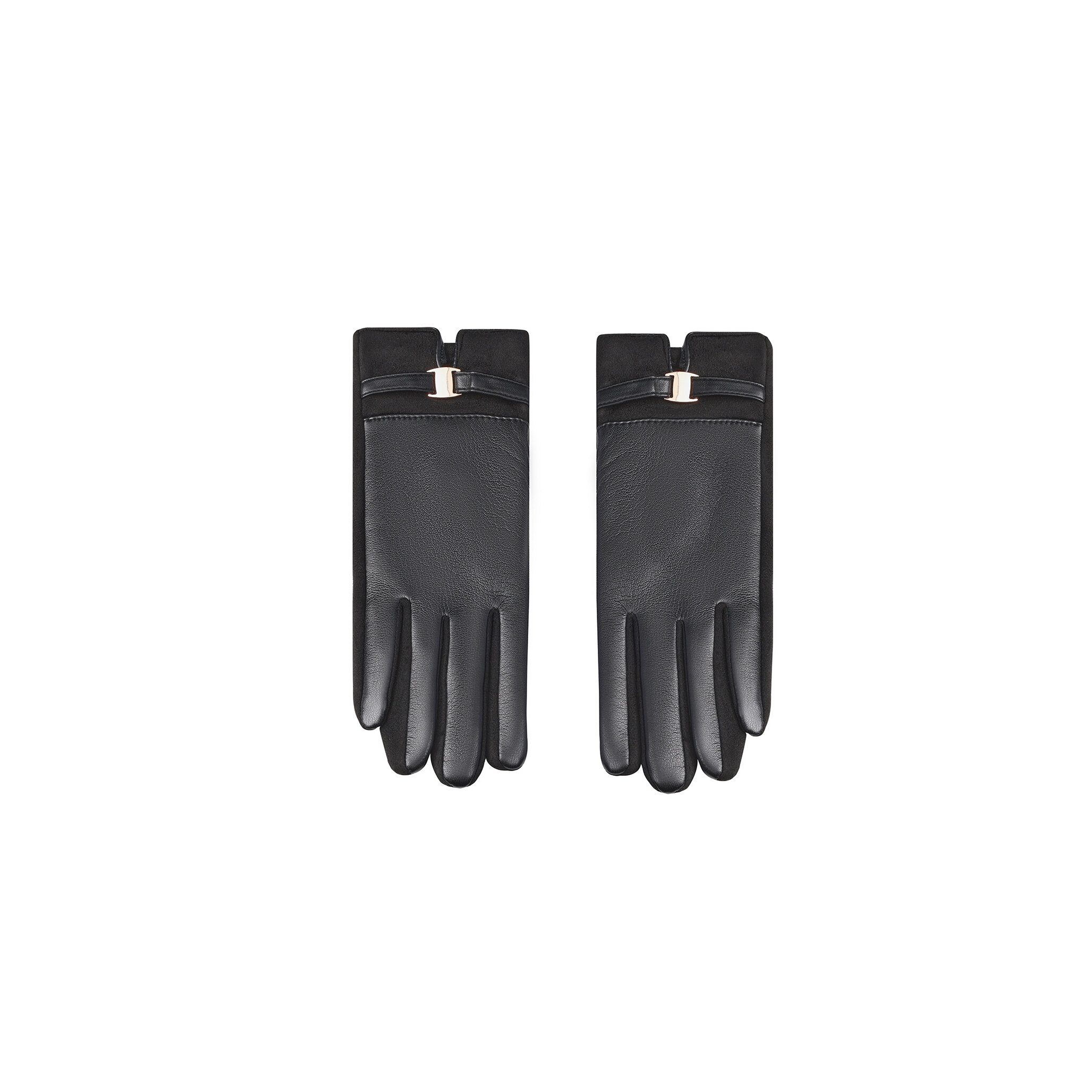 1 Pair Simple Elegant Solid Color PU Women's Gloves