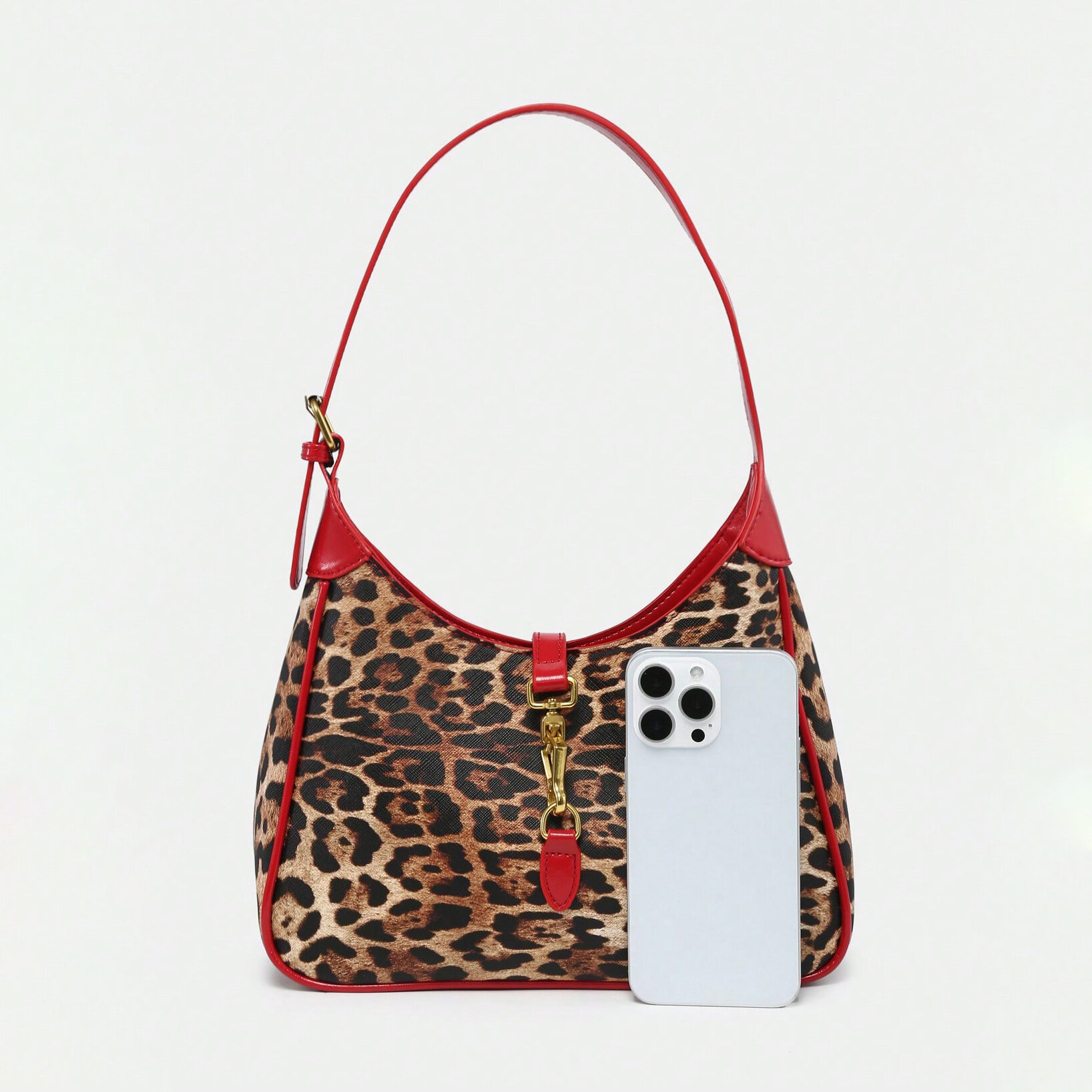 Simple Series Retro Leopard Print Pu Women's Shoulder Bags 