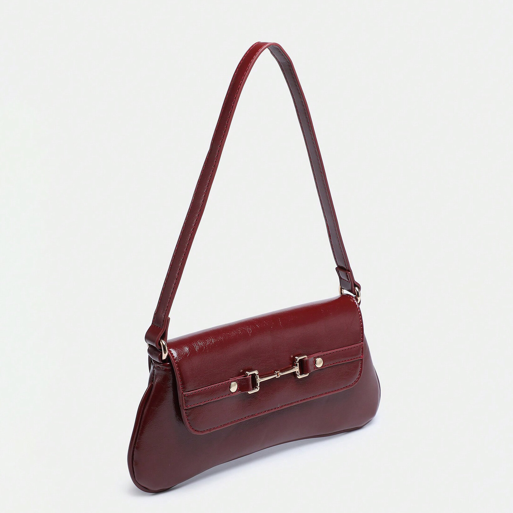 Simple Series Elegant Solid Color Pu Women's Shoulder Bags h5Picture2