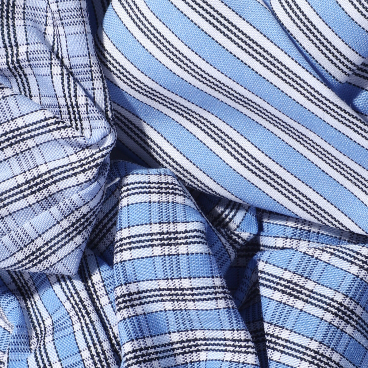 Simple Serisi Basit Ekose Yuvarlak Polyester Kadın Saç Tokaları Resim4
