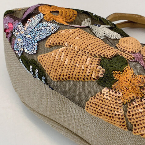Luxurious Elegant Flower Beads Pvc Women's Handbags(flower patterns are cut randomly) Picture4