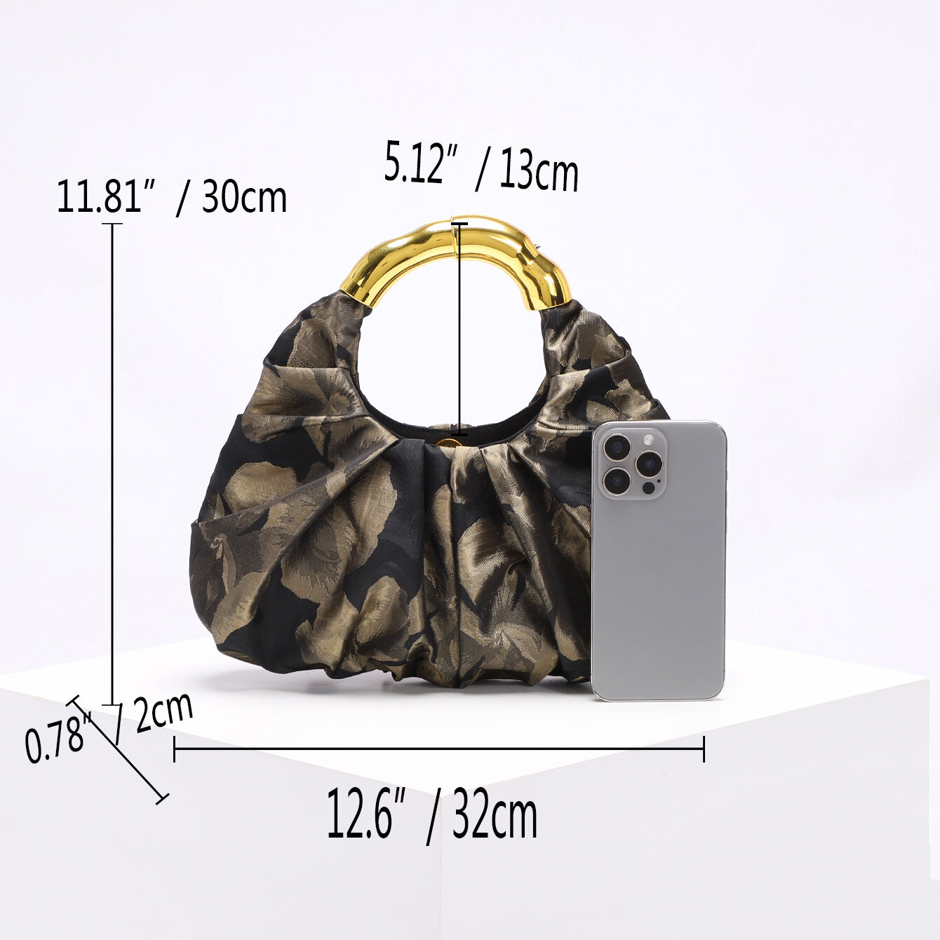 Romantic Series Retro Flower Fabric Women's Handbags(flower patterns are cut randomly) Picture5