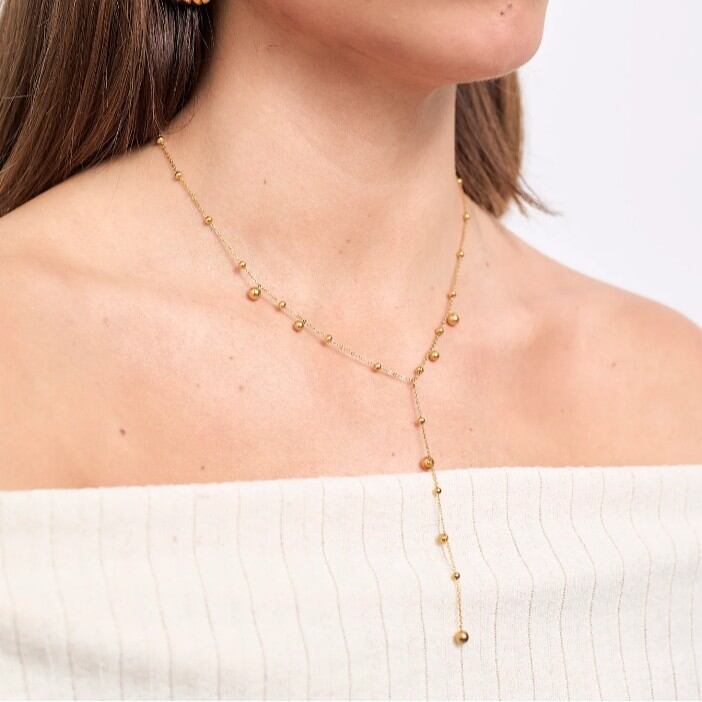 1 Piece Simple Series Daily Stainless Steel Waterproof Gold Color Women's Chain Necklaces Picture3