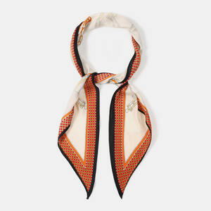 Romantic Series Orange Elegant Cartoon Polyester Women's Summer Scarves h5 Picture5