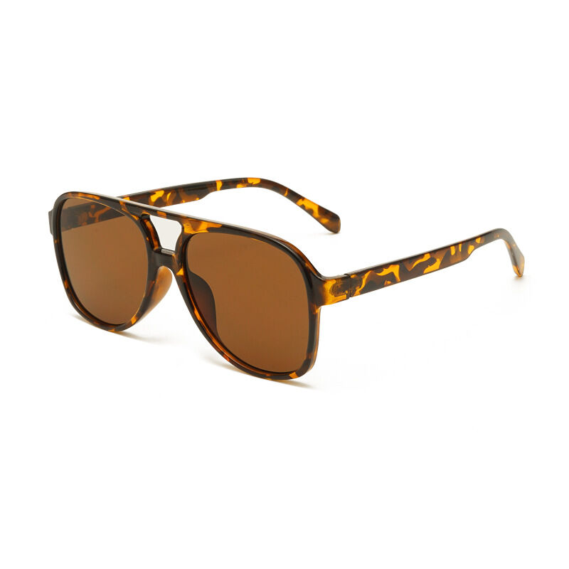 Simple Series Casual Solid Color Leopard Print Women's Sunglasses